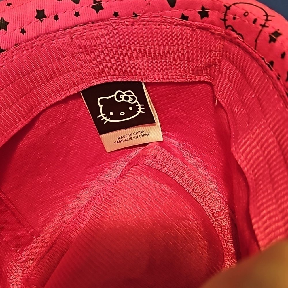 Hello Kitty by Sanrio Pink Black Sequin Fedora Hat EUC - Picture 5 of 6